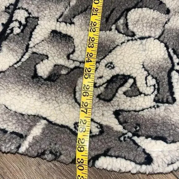 Woolrich Women's Polar Bear Deep Pile Fleece Sherpa Jacket Gray/White Size L - Picture 4 of 7